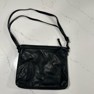 Black Leather Margot crossbody